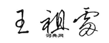 駱恆光王祖雷草書個性簽名怎么寫