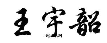 胡問遂王宇韶行書個性簽名怎么寫