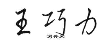 駱恆光王巧力行書個性簽名怎么寫
