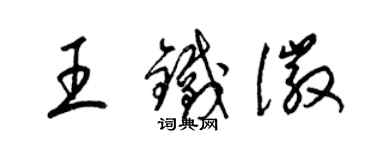 梁錦英王鐵徽草書個性簽名怎么寫