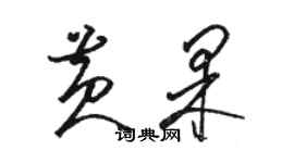 駱恆光黃果草書個性簽名怎么寫