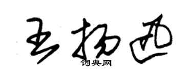 朱錫榮王揚迅草書個性簽名怎么寫