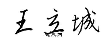 王正良王立城行書個性簽名怎么寫