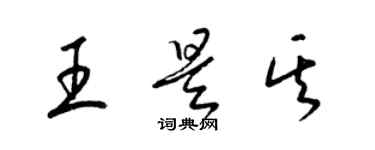 梁錦英王是其草書個性簽名怎么寫