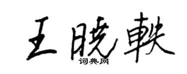 王正良王曉軼行書個性簽名怎么寫