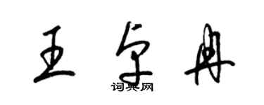 梁錦英王卓冉草書個性簽名怎么寫