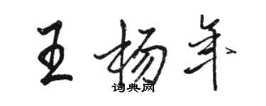 駱恆光王楊年行書個性簽名怎么寫