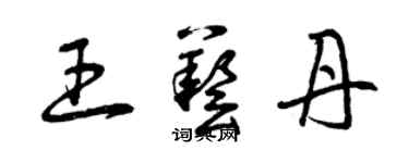 曾慶福王藝丹草書個性簽名怎么寫