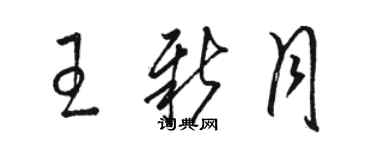 駱恆光王新月草書個性簽名怎么寫