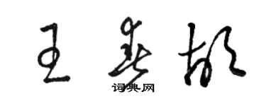 駱恆光王春胡草書個性簽名怎么寫