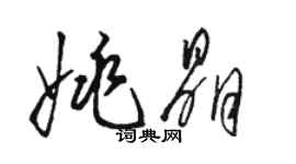 駱恆光姚晶草書個性簽名怎么寫