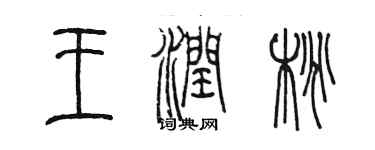 陳墨王潤桃篆書個性簽名怎么寫