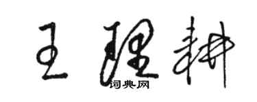 駱恆光王理耕草書個性簽名怎么寫