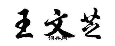 胡問遂王文芝行書個性簽名怎么寫
