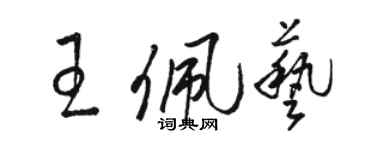 駱恆光王佩藝草書個性簽名怎么寫