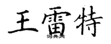 丁謙王雷特楷書個性簽名怎么寫