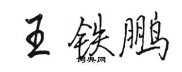 駱恆光王鐵鵬行書個性簽名怎么寫