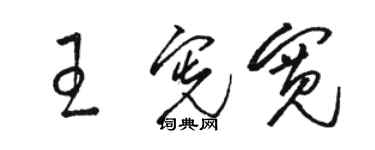 駱恆光王憲寬草書個性簽名怎么寫