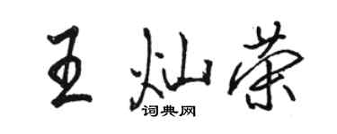 駱恆光王燦榮行書個性簽名怎么寫