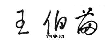 駱恆光王伯苗草書個性簽名怎么寫