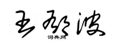 朱錫榮王郁波草書個性簽名怎么寫