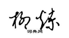 梁錦英柳煉草書個性簽名怎么寫