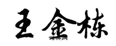 胡問遂王金棟行書個性簽名怎么寫