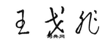 駱恆光王戈非草書個性簽名怎么寫