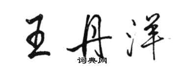 駱恆光王丹洋行書個性簽名怎么寫