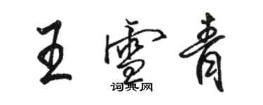 駱恆光王雪青行書個性簽名怎么寫