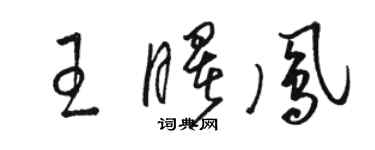 駱恆光王曙鳳草書個性簽名怎么寫