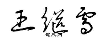 曾慶福王繼雪草書個性簽名怎么寫