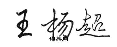 駱恆光王楊超行書個性簽名怎么寫