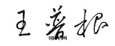 駱恆光王普根草書個性簽名怎么寫