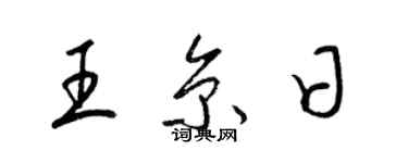 梁錦英王京日草書個性簽名怎么寫