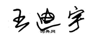 朱錫榮王迪宇草書個性簽名怎么寫