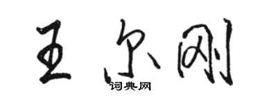 駱恆光王爾剛行書個性簽名怎么寫