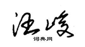 朱錫榮汪峻草書個性簽名怎么寫