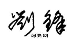 朱錫榮劉鋒草書個性簽名怎么寫