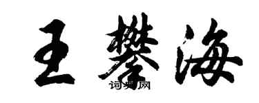 胡問遂王攀海行書個性簽名怎么寫