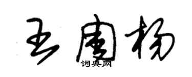 朱錫榮王周楊草書個性簽名怎么寫