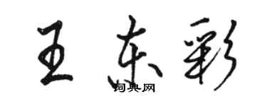 駱恆光王東彩行書個性簽名怎么寫