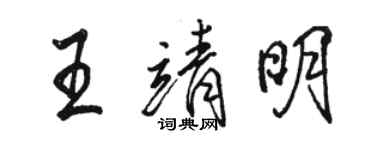 駱恆光王靖明行書個性簽名怎么寫