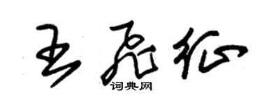 朱錫榮王飛征草書個性簽名怎么寫