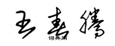 朱錫榮王春騰草書個性簽名怎么寫