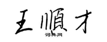 王正良王順才行書個性簽名怎么寫