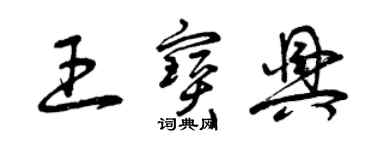 曾慶福王寶興草書個性簽名怎么寫