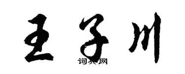 胡問遂王子川行書個性簽名怎么寫