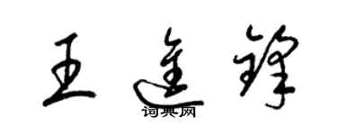 梁錦英王進鋒草書個性簽名怎么寫