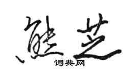 駱恆光熊芝行書個性簽名怎么寫